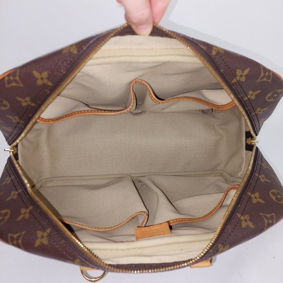 SOLD Louis Vuitton Deauville Brown Monogram Canvas Bag - Picture 14 of 16